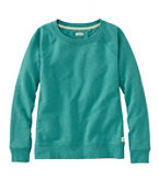 Organic Cotton Crewneck Sweatshirt Women's Regular, X-Small, Blue Green