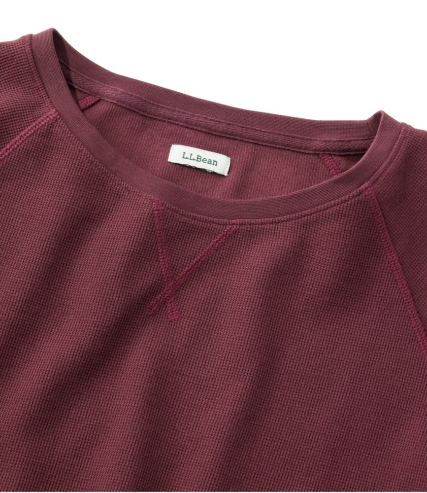 Women's Unshrinkable Mini-Waffle Tee, Long-Sleeve Crewneck, , small image number 3
