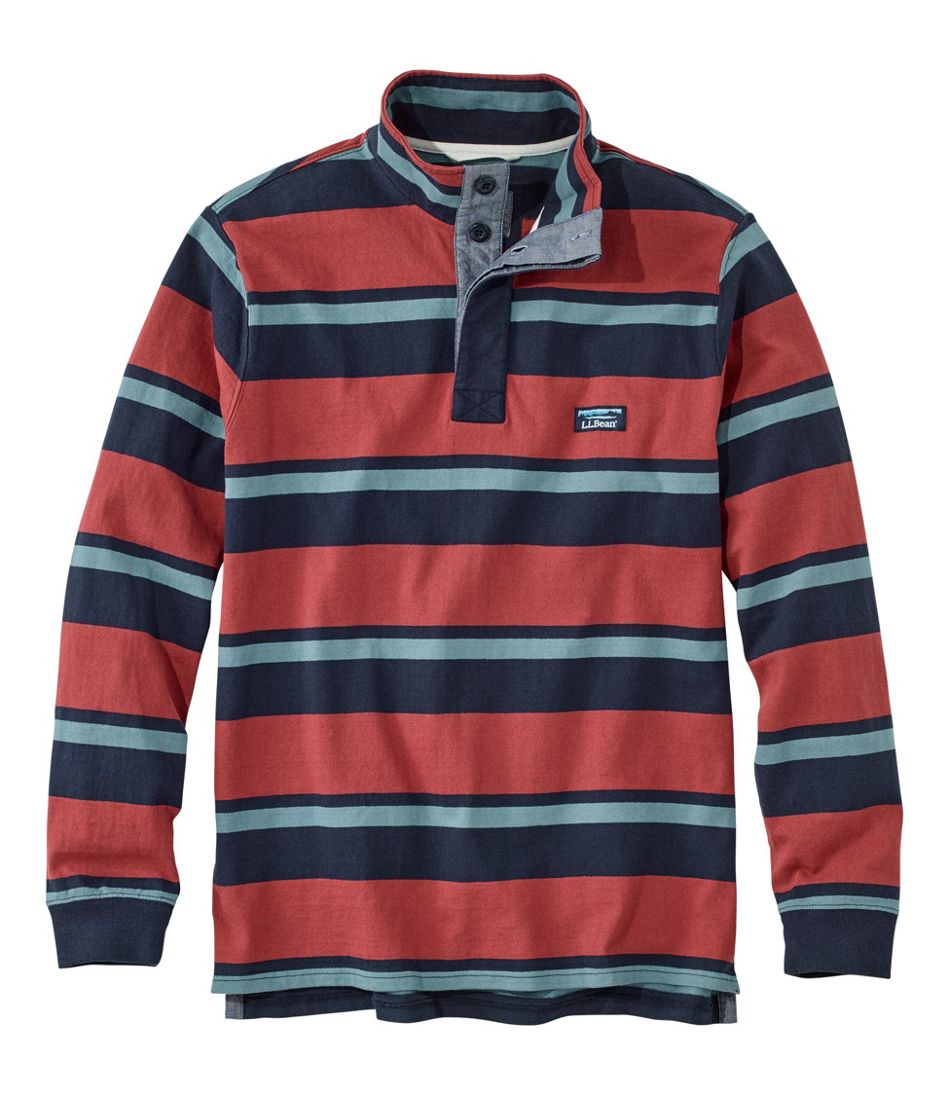Men's Lakewashed® Rugby Pullover, Traditional Fit, Long-Sleeve Stripe