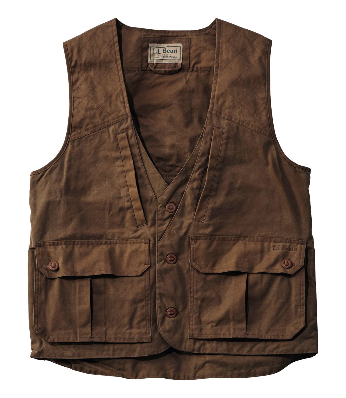 Men's Double L WaxedCotton Upland Vest at L.L. Bean