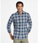 Men's Sunwashed Canvas Shirt, Slightly Fitted, Long-Sleeve Plaid