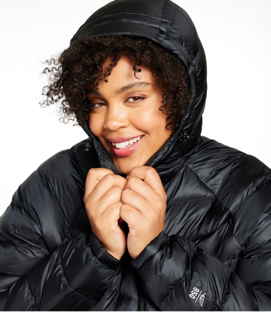 Women's Ultralight 850 Down Hooded Jacket, Carbon Navy, small image number 6