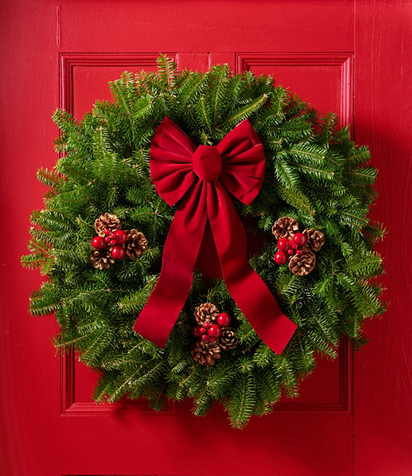 Traditional Balsam Wreath 24" Delay Ship Week of 11/30, One Color, large image number 0