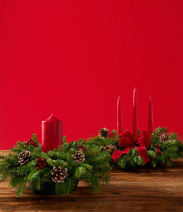 Traditional Christmas Balsam Centerpiece Regular Delay Ship Week of 12/9, One Color, large image number 3