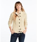 Women's Signature Cotton Fisherman Sweater, Short Cardigan