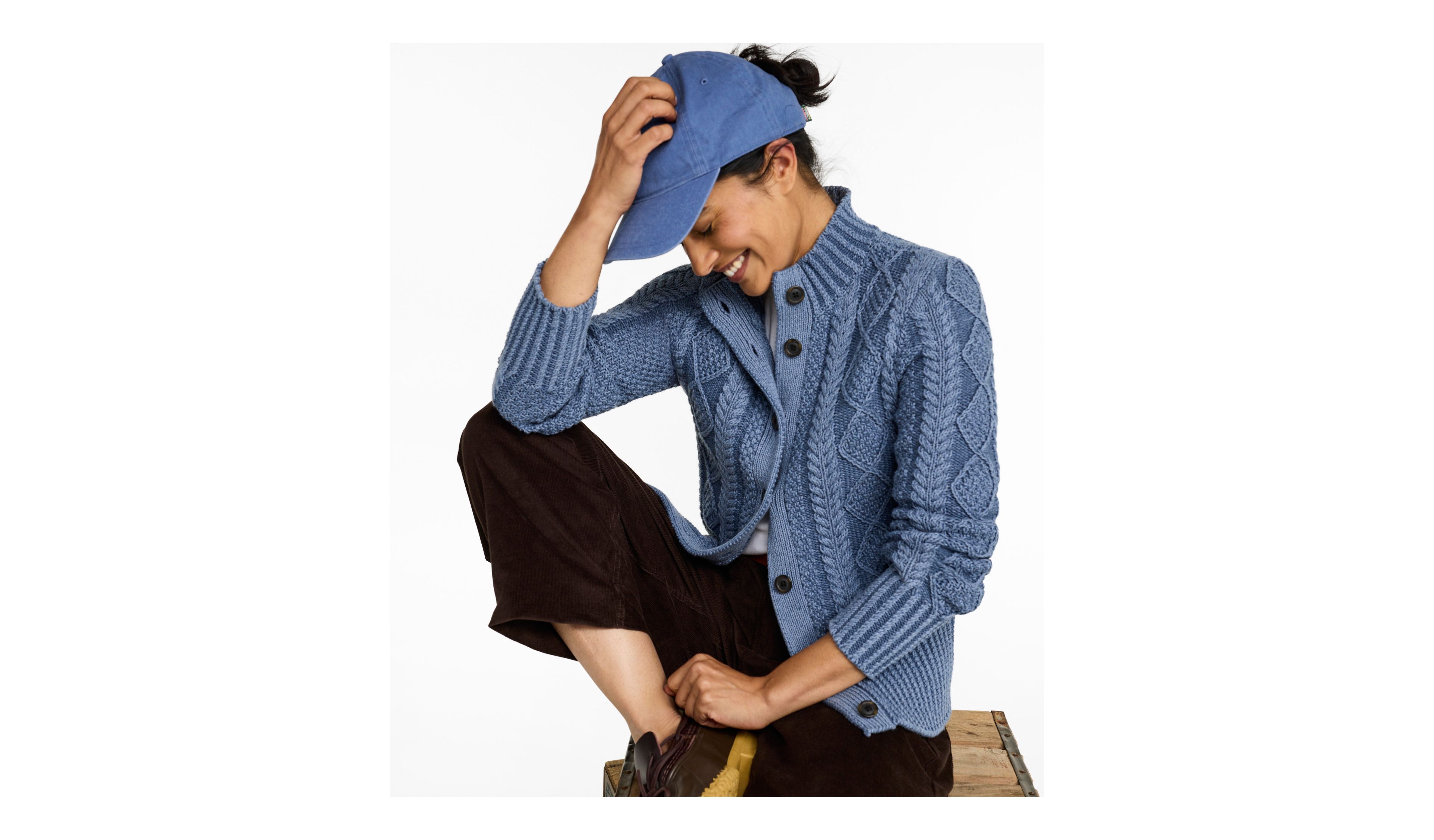 Women's Signature Cotton Fisherman Sweater, Short Cardigan