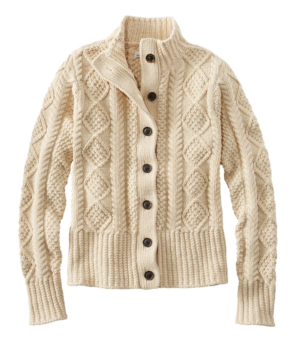 Women's Signature Cotton Fisherman Sweater, Short Cardigan | Sweaters ...