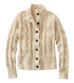 Women's Signature Cotton Fisherman Sweater, Short Cardigan