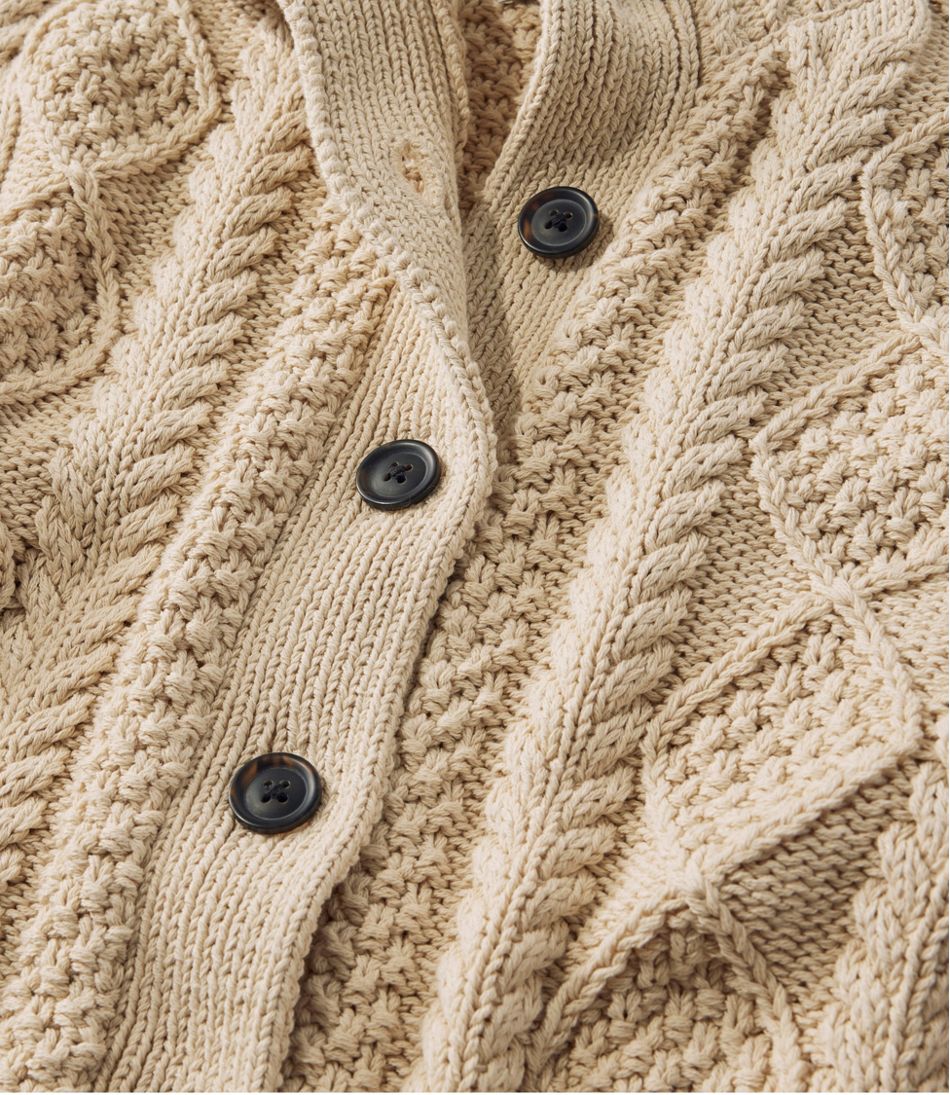 Women's Basketweave Sweater, Button-Front Cardigan at L.L. Bean