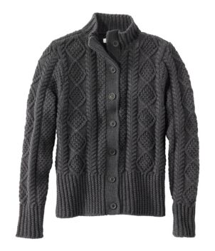 Women's Signature Cotton Fisherman Sweater, Short Cardigan