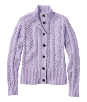 Women's Signature Cotton Fisherman Sweater, Short Cardigan