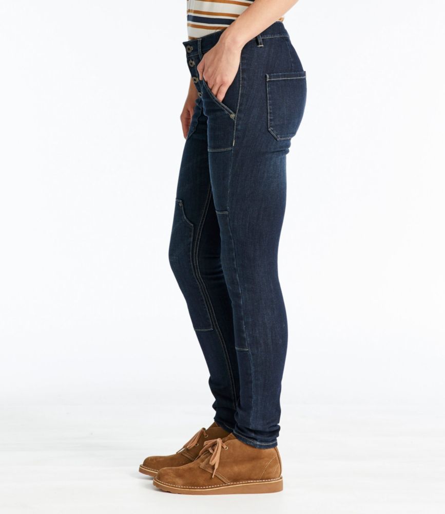 button front womens jeans