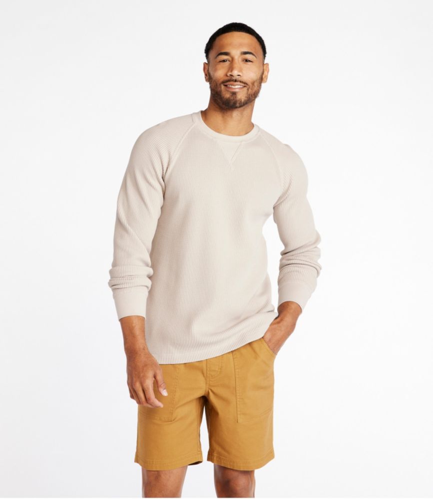 Men's Signature Waffle Crew, Sea Grass, small image number 2