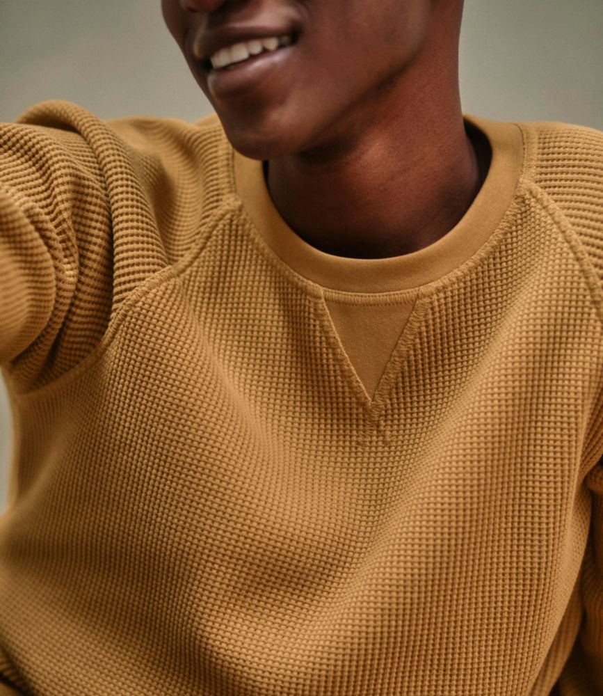 Men's Signature Waffle Crew, Dark Russet, small image number 9