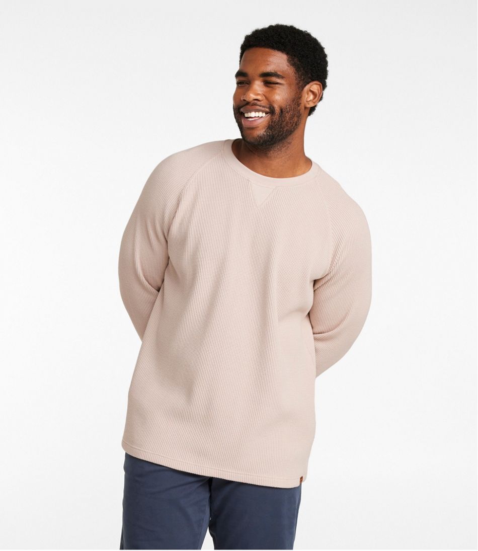 Thermal Hoodie Crew Neck Top - Oyster White