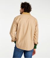 Men's Solid Canvas Shirt Jacket - Shirtjac with Printed Polar Fleece Lining Moonlit Ocean / XXL - The American Outdoorsman