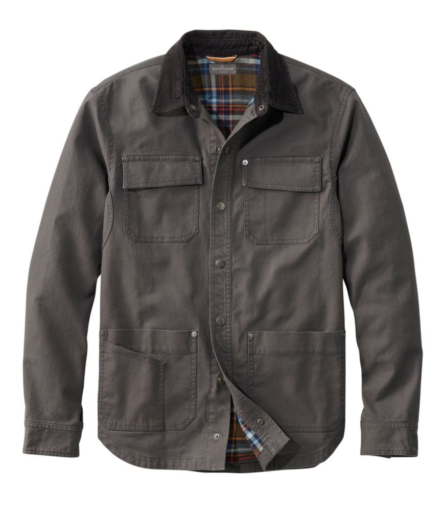 mens lined denim shirt jacket