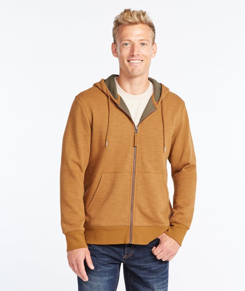 waffle lined zip hoodie