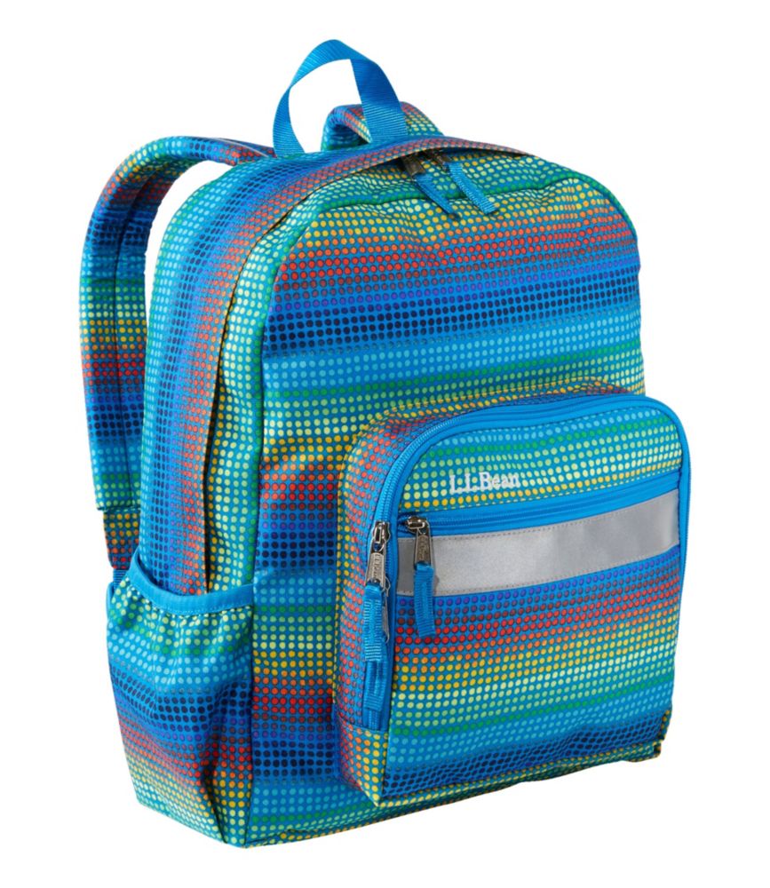 LL Bean School Backpack Dark Blue nylon Reflective Light Strip—Personalized  DJC