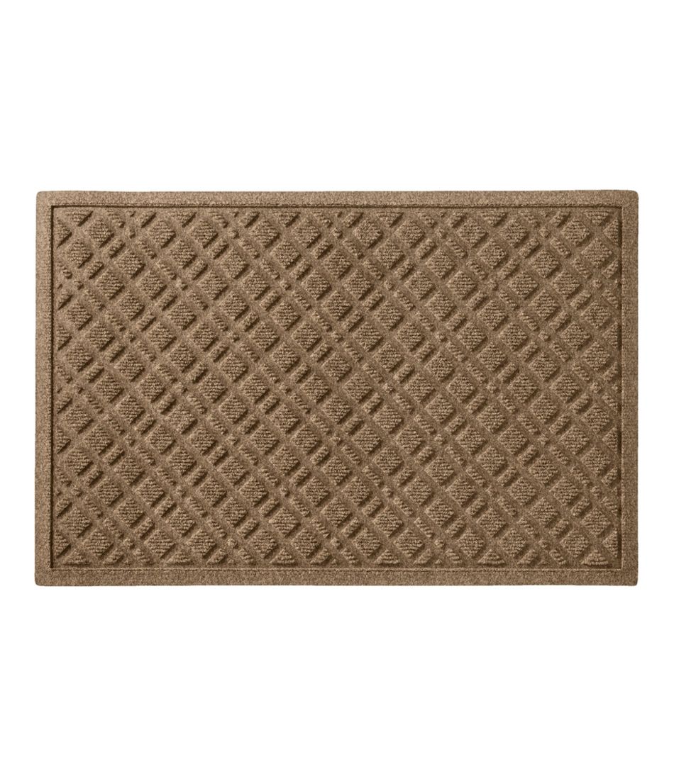 Heavyweight Recycled Waterhog Doormat, Plaid Greige Extra-Large, Rubber | L.L.Bean