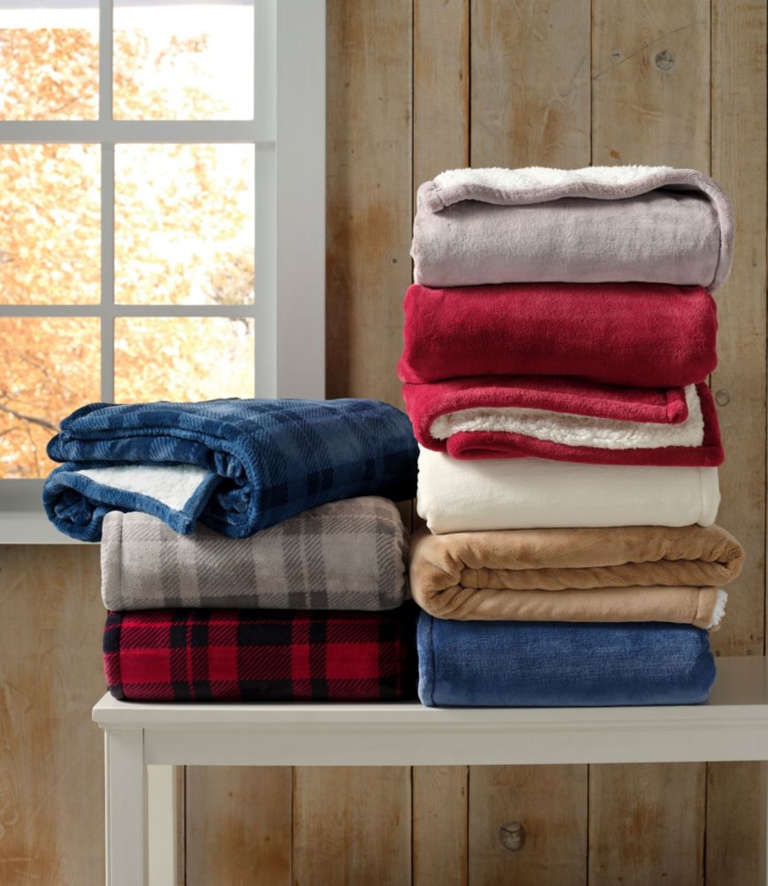 Wicked Plush Sherpa Throw, Plaid, Harbor Gray, small image number 4