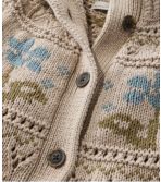 Women's Signature Cotton Fisherman Sweater, Short Cardigan Fair Isle