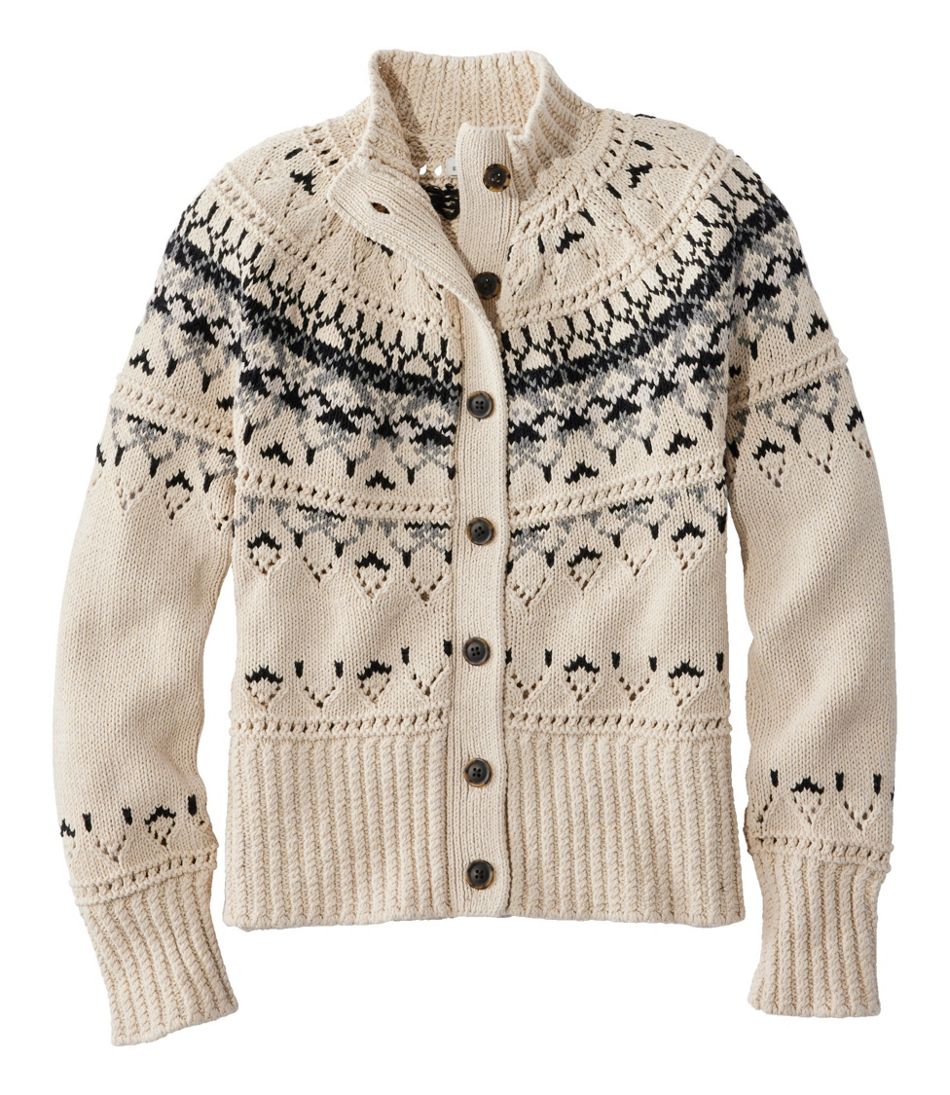 Women's Signature Cotton Fisherman Sweater, Short Fair Isle Sweaters L.L.Bean