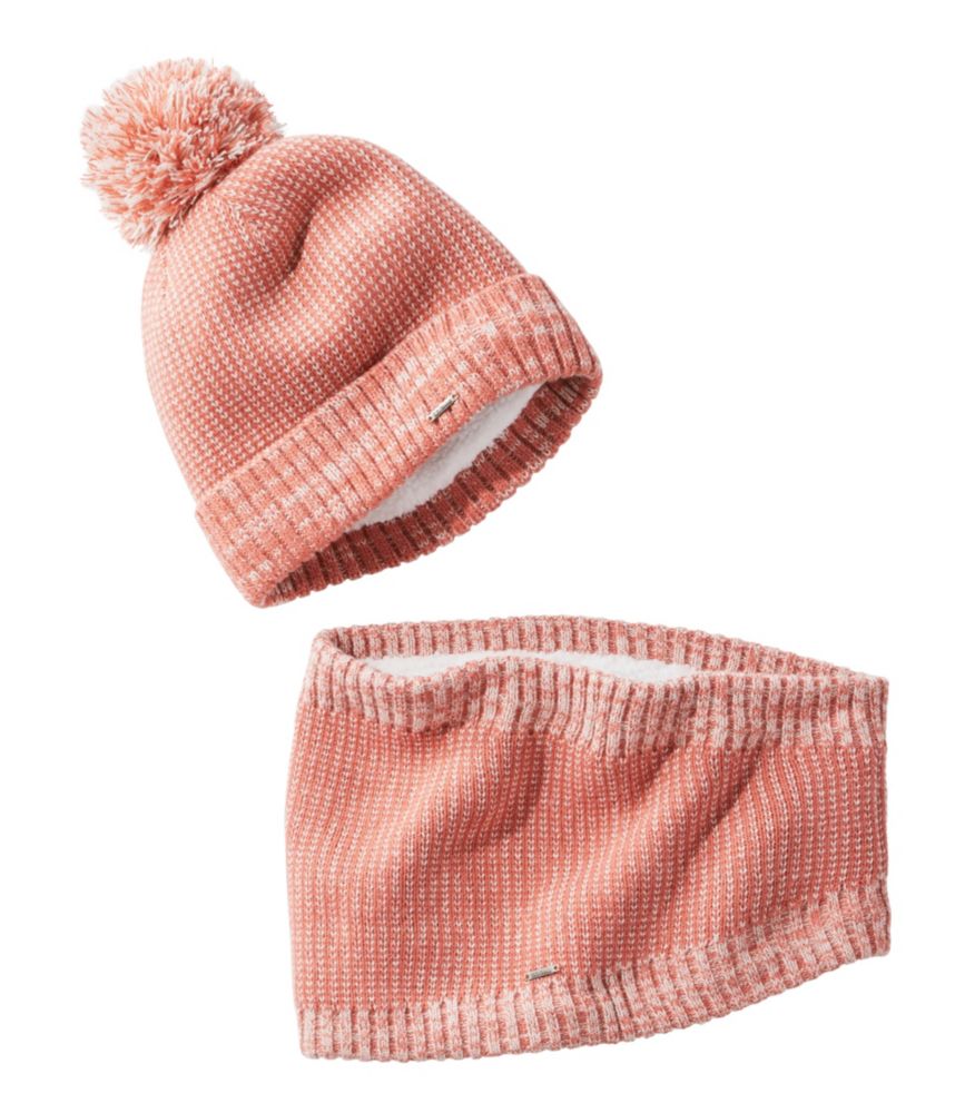 Women's Winter Lined Gift Set, Deep Coral, small image number 1