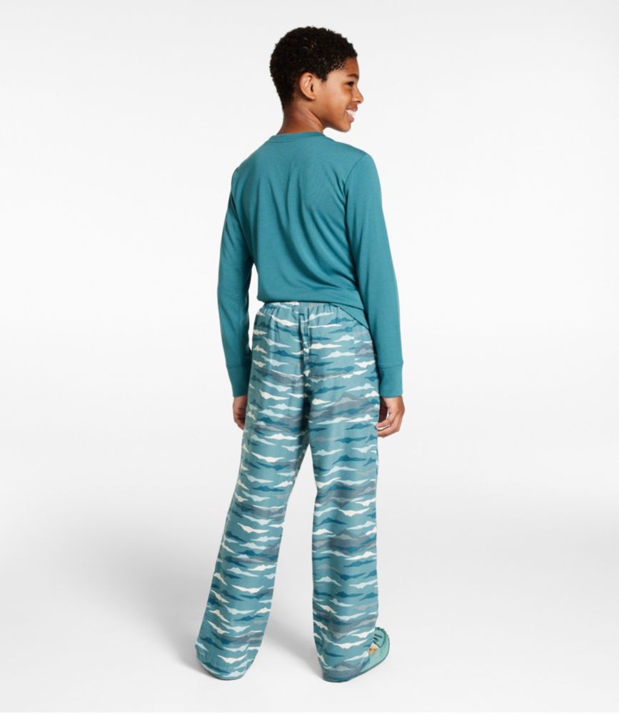 Kids' L.L.Bean Flannel Pajamas, Deep Marine Blue/Wicked Comfy, small image number 3