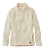 Women's Quilted Sweatshirt Pullover, Funnelneck