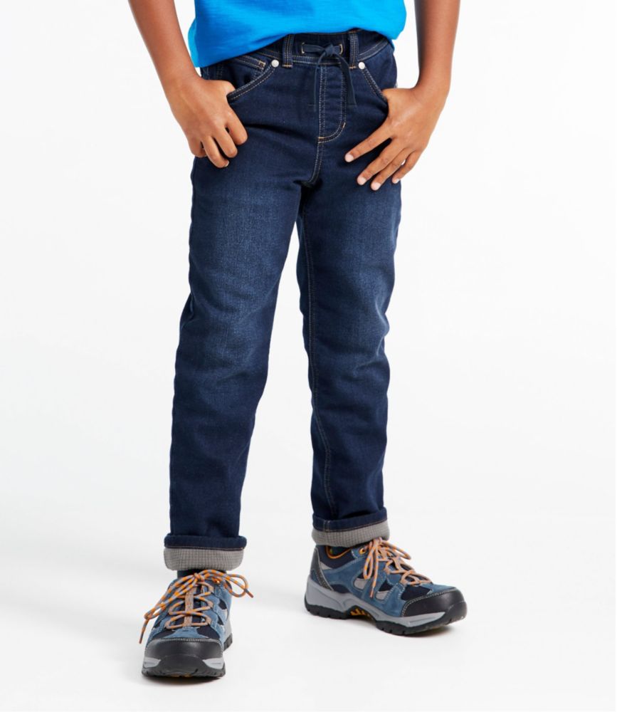 lined children's jeans