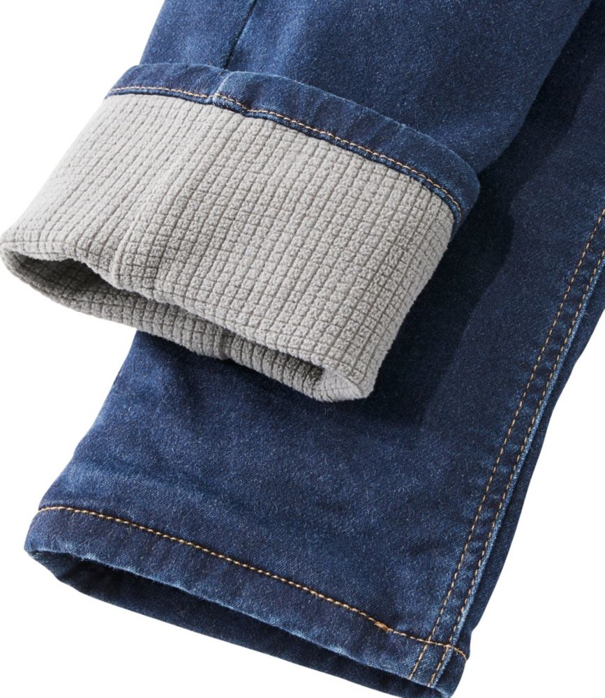 fleece lined blue jeans