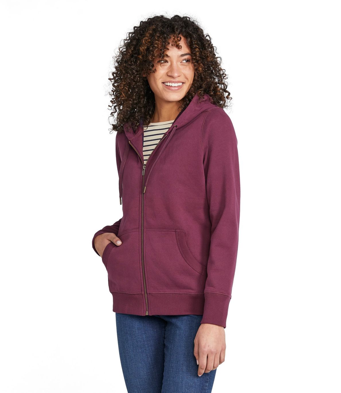 Women's Bean's Flannel-Lined Hoodie at L.L. Bean
