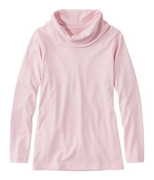 Women's Pima Cotton Tee, Long-Sleeve Cowlneck