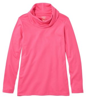 Women's Pima Cotton Tee, Long-Sleeve Cowlneck