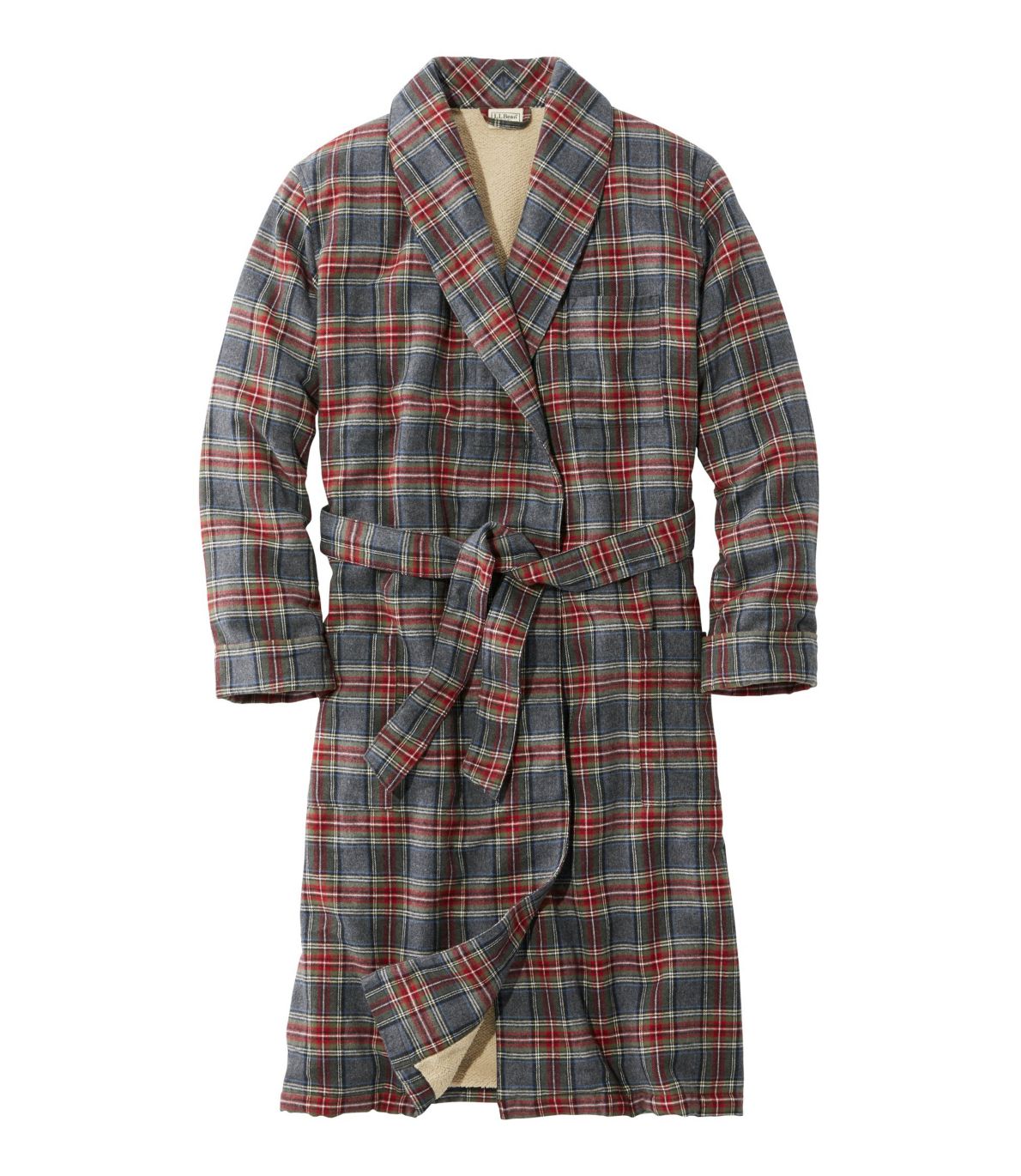 Men's Scotch Plaid Flannel Robe, SherpaLined at L.L. Bean