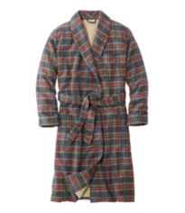 Men's Wicked Plush Robe Classic Navy Plaid Medium, Fleece | L.L.Bean