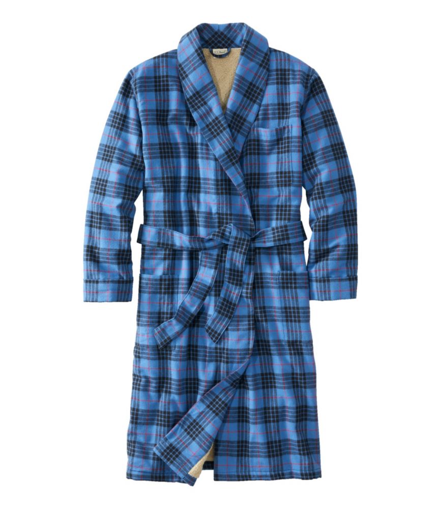 Men's Scotch Plaid Flannel Robe, SherpaLined Sleepwear at L.L.Bean
