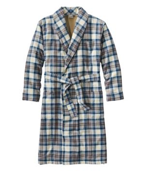 Men's Scotch Plaid Flannel Robe, Sherpa-Lined