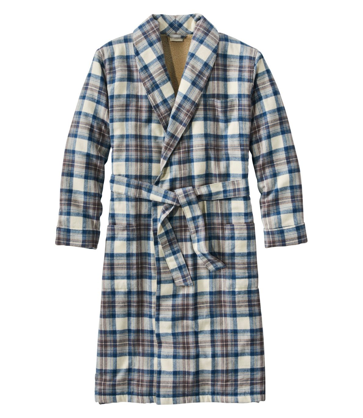 Men's Scotch Plaid Flannel Robe, SherpaLined at L.L. Bean