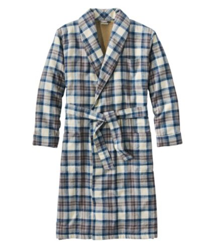 Men's Scotch Plaid Flannel Robe, Sherpa-Lined | Robes at L.L.Bean