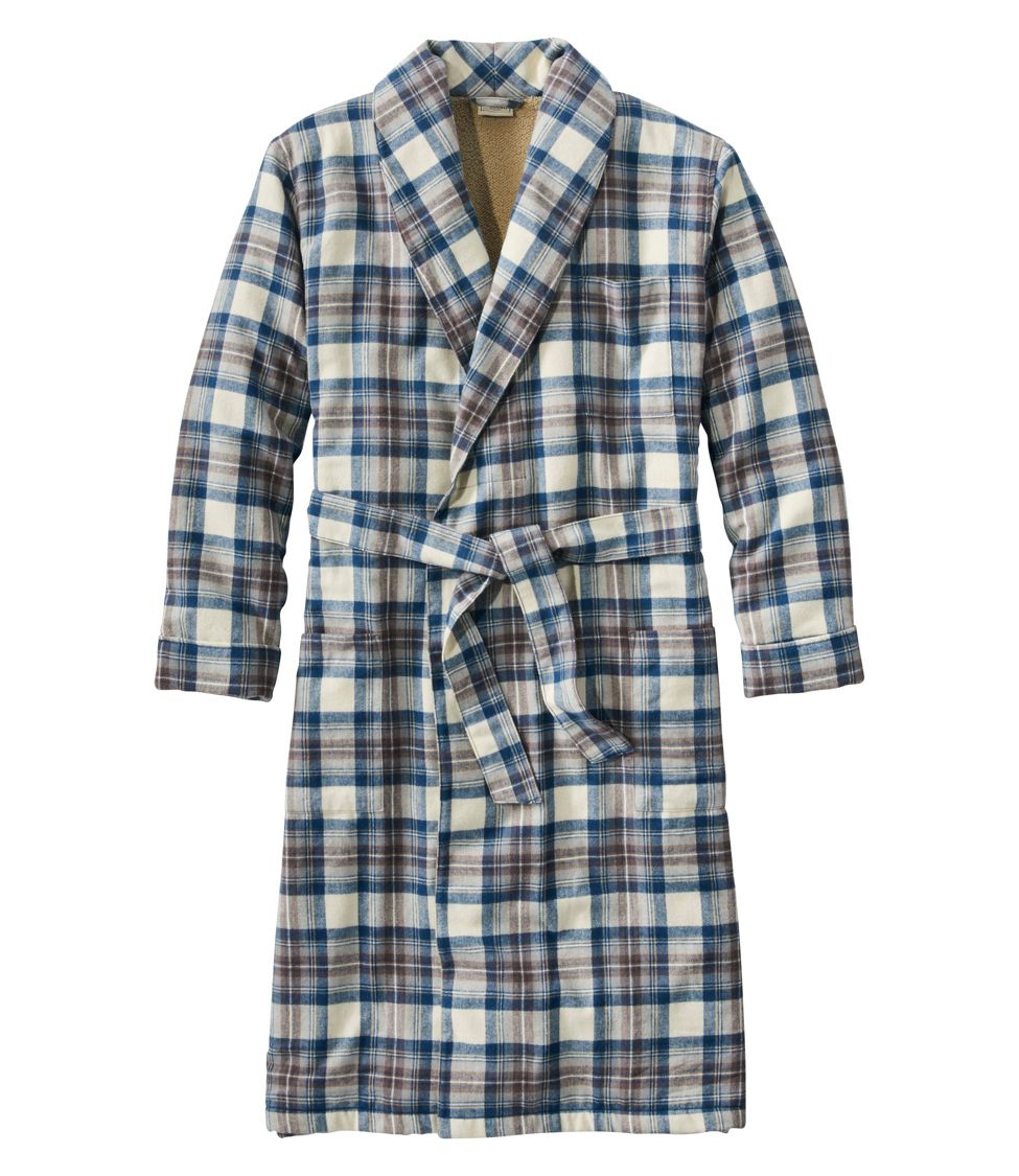 Classic Plaid Sherpa Lined Flannel Robe