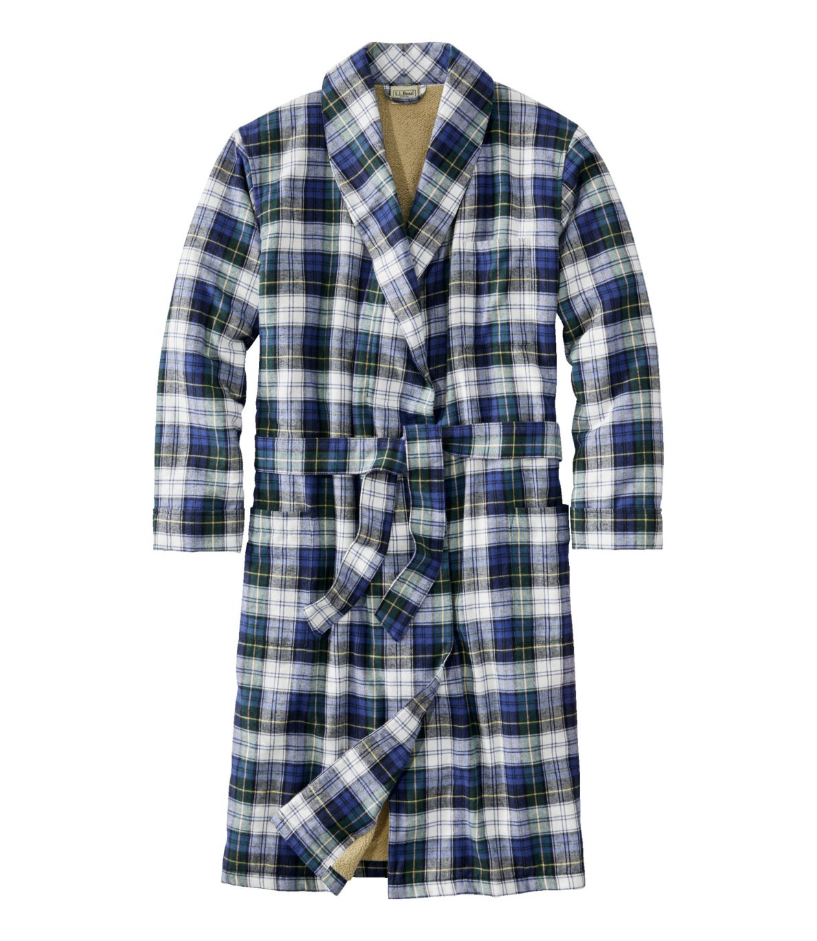 Men's Scotch Plaid Flannel Robe, SherpaLined at L.L. Bean