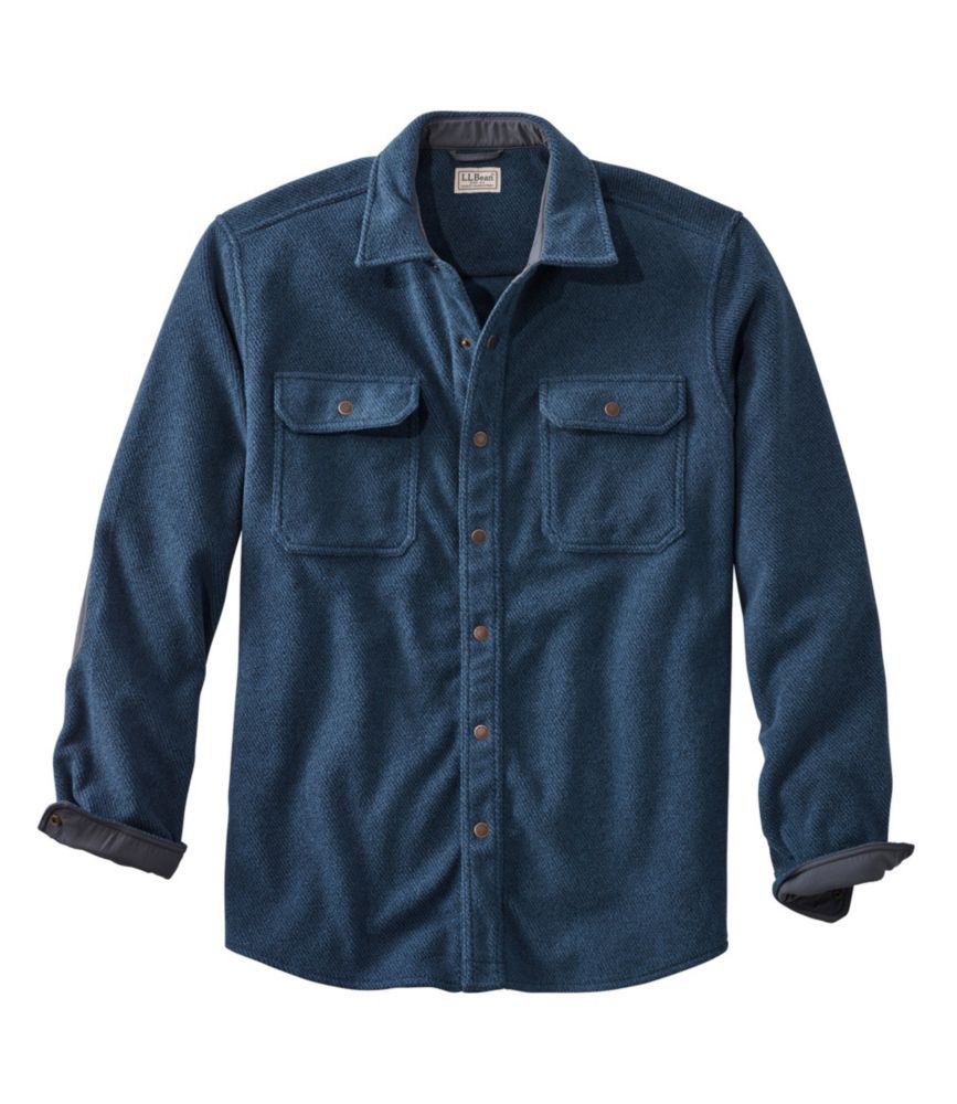 mens fleece lined overshirt