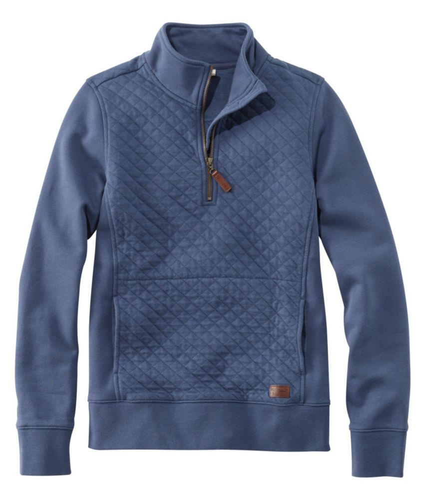 womens quilted quarter zip pullover