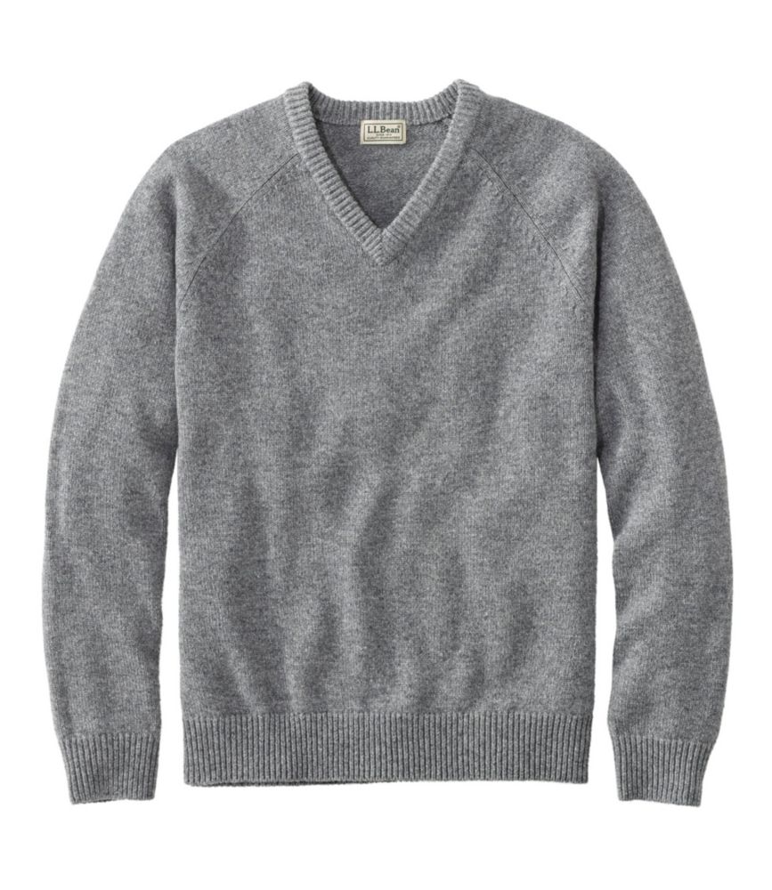 Men's Washable Lambswool Sweater, VNeck Sweaters at L.L.Bean