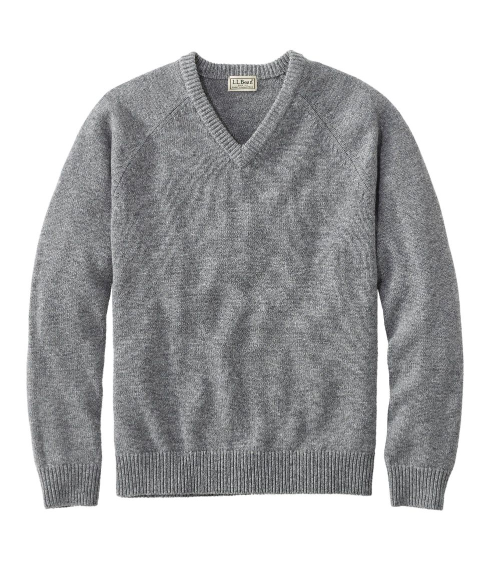 Mens Lambswool V-Neck Sweater