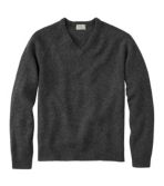 Men's Washable Lambswool Sweater, V-Neck