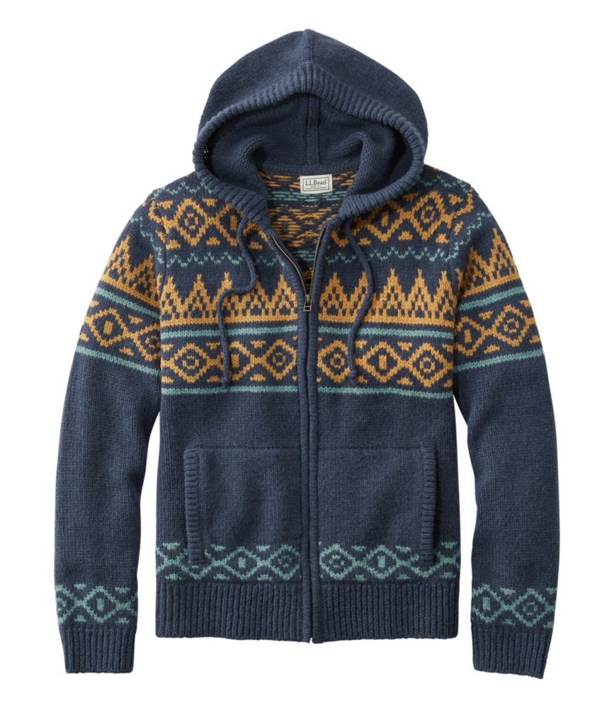 Men's L.L.Bean Organic Cotton Waffle Sweater, Crewneck, Fair Isle