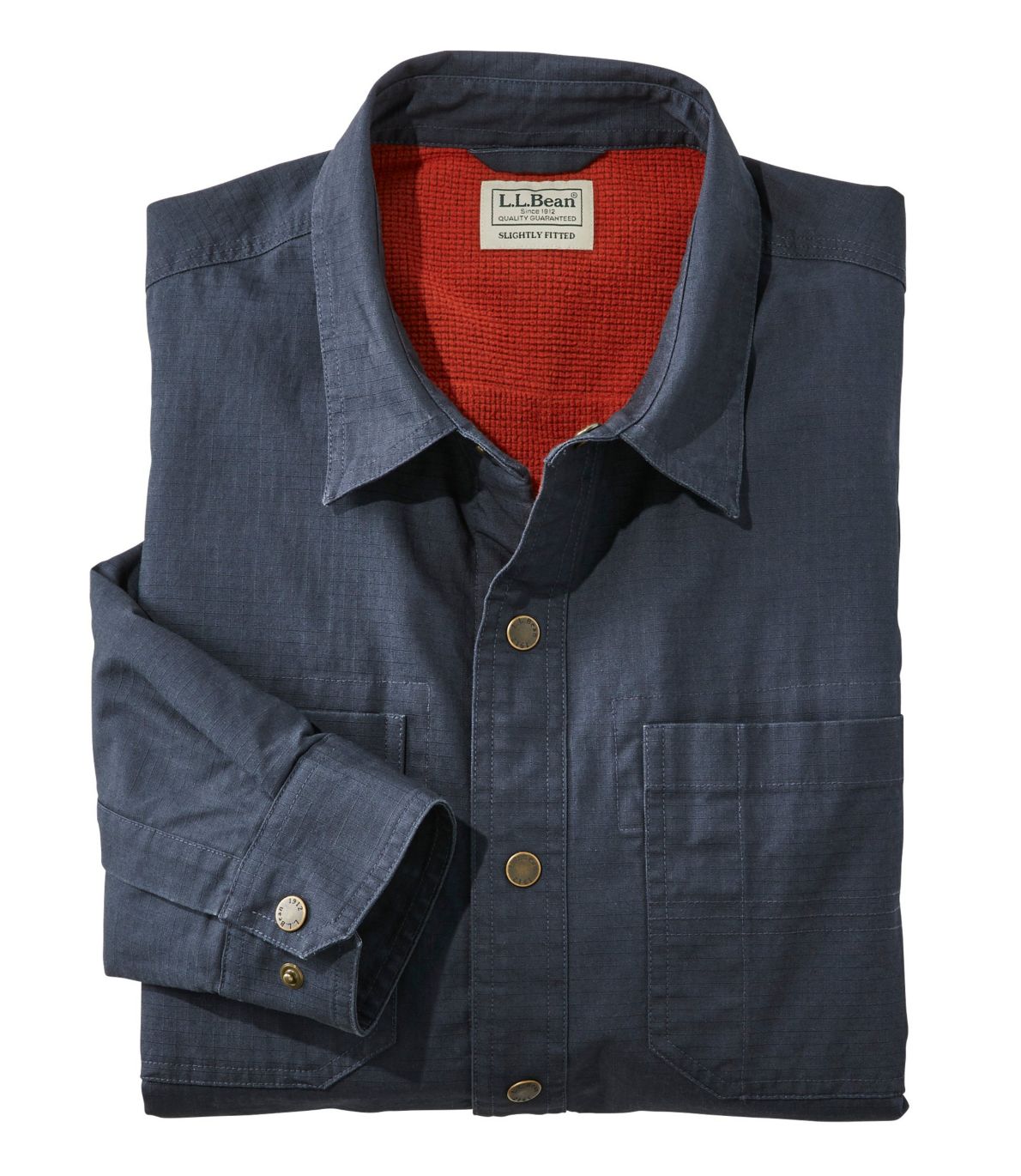 Men's Katahdin Iron Works Ripstop Shirt, Lined at L.L. Bean